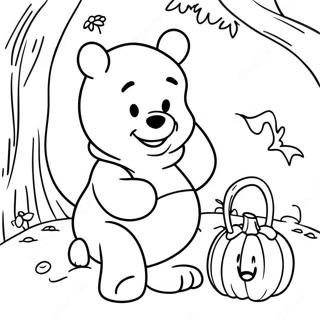 Winnie The Pooh Halloween Tranh Tô Màu