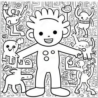 Trang To Mau Cac Nhan Vat Keith Haring Day Mau Sac 101548-40000