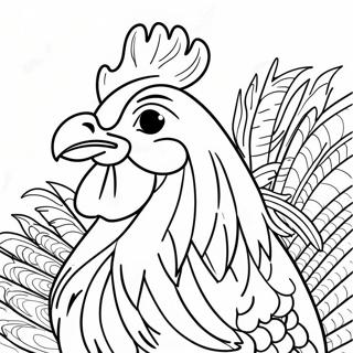 Gà Trống Trang tô màu