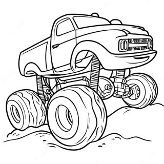 Trang To Mau Xe Tai Quai Vat Nhanh Chong Chay Tren Duong Dat 10323-1184