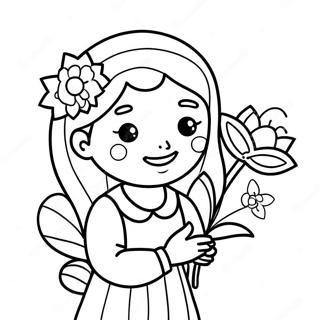 Trang To Mau Co Gai Hoa Hanh Phuc Voi Bo Hoa 104843-42563