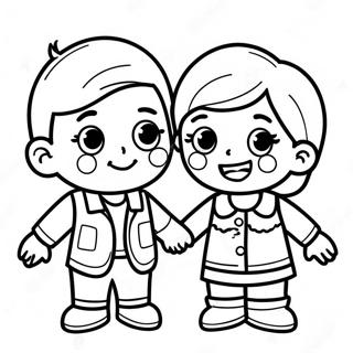 Trang To Mau Be Trai Va Be Gai Hanh Phuc 105229-42877