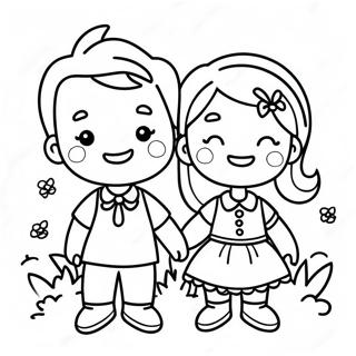 Trang To Mau Be Trai Va Be Gai Hanh Phuc 105229-42878