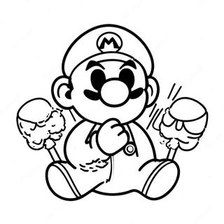 Mario Power Ups Tranh Tô Màu