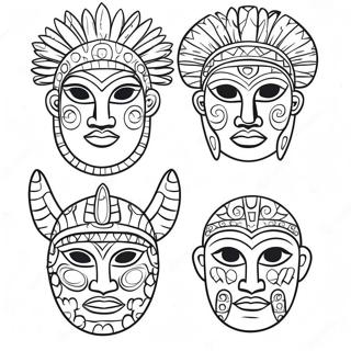 Aztec Trang tô màu