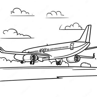Trang Tô Màu Boeing 737 Hạ Cánh Tranh Tô Màu