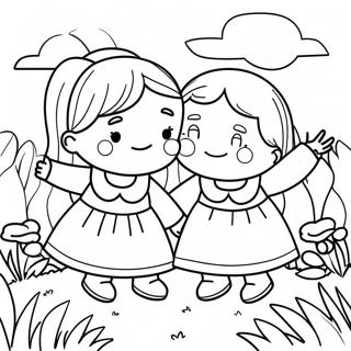 Trang To Mau Chi Em Vui Ve Trong Vuon 112346 48510