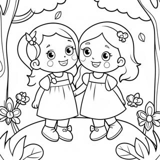 Trang To Mau Chi Em Vui Ve Trong Vuon 112346 48511