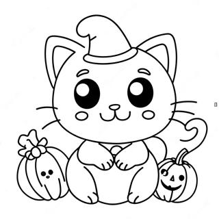 Mèo Halloween Tranh Tô Màu