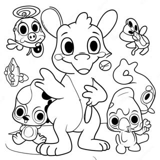 Trang Tô Màu Nhân Vật Disney Psychedelic Tranh Tô Màu