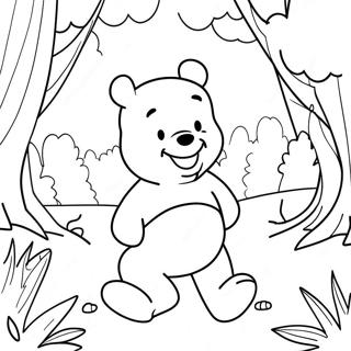 Trang Tô Màu Winnie The Pooh Phiêu Lưu Trong Rừng Tranh Tô Màu
