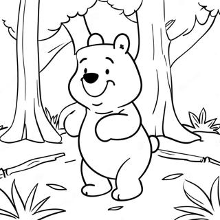 Trang Tô Màu Winnie The Pooh Phiêu Lưu Trong Rừng Tranh Tô Màu