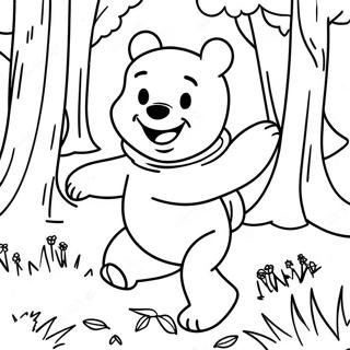 Trang Tô Màu Winnie The Pooh Phiêu Lưu Trong Rừng Tranh Tô Màu