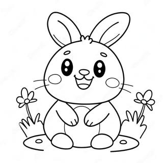 Thỏ Kawaii Trang tô màu