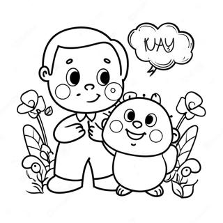 Trang Tô Màu Thiệp Ngày Của Cha Dễ Thương Tranh Tô Màu