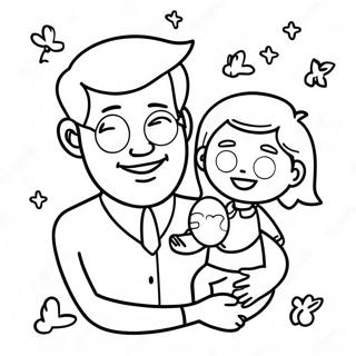 Trang Tô Màu Lễ Kỷ Niệm Ngày Của Cha Vui Vẻ Tranh Tô Màu