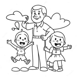 Trang Tô Màu Hoạt Hình Ngày Của Cha Hài Hước Tranh Tô Màu