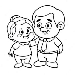 Trang Tô Màu Hoạt Hình Ngày Của Cha Hài Hước Tranh Tô Màu