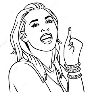 Trang Tô Màu Miley Cyrus Trong Tư Thế Vui Nhộn Tranh Tô Màu