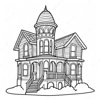 Nhà Victorian Trang tô màu