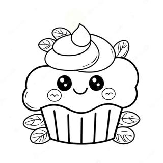 Banh Cupcake De Thuong Voi Khuon Mat Cuoi Trang To Mau 11901-2051