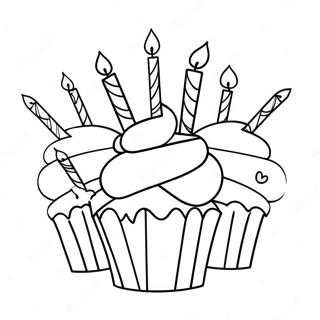 Banh Cupcake Sinh Nhat Voi Nen Trang To Mau 11902-698