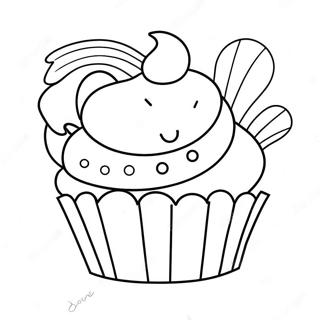 Banh Cupcake Phu Kem Cau Vong Trang To Mau 11903-378