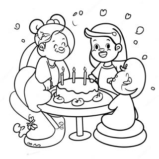 Doma Vui Vẻ Chơi Với Bạn Bè Trang Tô Màu Tranh Tô Màu