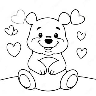 Trang To Mau Winnie The Pooh Bao Quanh Boi Nhung Trai Tim 121272-56005