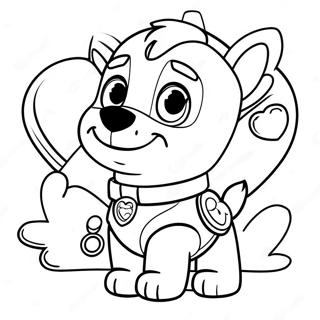 Ngày Lễ Tình Nhân Paw Patrol Tranh Tô Màu