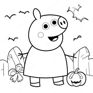 Peppa Pig Halloween Tranh Tô Màu