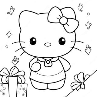 Giáng Sinh Vui Vẻ Hello Kitty Tranh Tô Màu