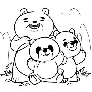 Trang Tô Màu Chúng Tôi Là Gấu Vui Nhộn Tranh Tô Màu