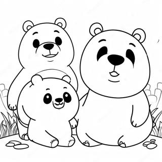 Trang Tô Màu Chúng Tôi Là Gấu Dễ Thương Tranh Tô Màu