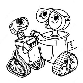 Trang Tô Màu Wall-E Và Eve Tranh Tô Màu