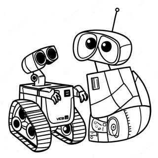 Trang Tô Màu Wall-E Và Eve Tranh Tô Màu