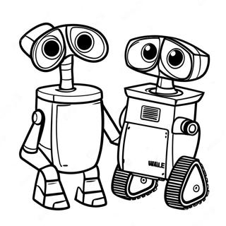 Trang Tô Màu Wall-E Và Eve Tranh Tô Màu