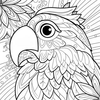 Vẹt Đuôi Dài Trang tô màu