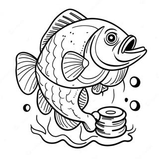 Trang Tô Màu Câu Cá Bass Tranh Tô Màu