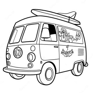 Trang Tô Màu Scooby Doo Trong Xe Bí Ẩn Tranh Tô Màu
