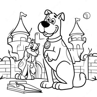 Trang Tô Màu Scooby Doo Trong Lâu Đài Ma Quái Tranh Tô Màu