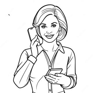 Trang To Mau Nguoi Phu Nu Hien Dai Tren Tv Voi Dien Thoai Thong Minh 132541-65037