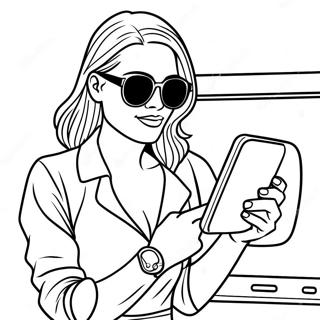 Trang To Mau Nguoi Phu Nu Hien Dai Tren Tv Voi Dien Thoai Thong Minh 132541-65040