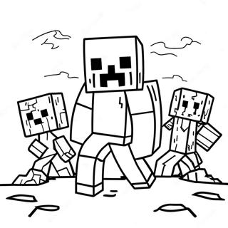 Zombie Minecraft Tranh Tô Màu