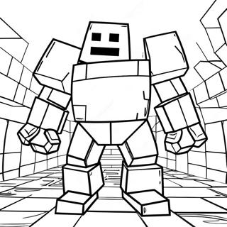 Iron Golem Minecraft Tranh Tô Màu