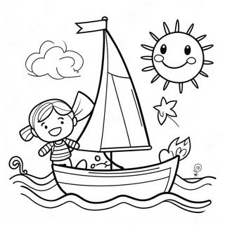 Trang To Mau Thuyen Buom Voi Nhung Dua Tre Vui Ve 135829 67590