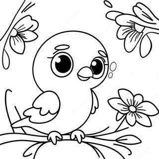 Trang To Mau Chim Con De Thuong Va Hoa No 136542 68152