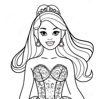 Trang To Mau Bup Be Barbie Trong Vay Lap Lanh Tranh Tô Màu