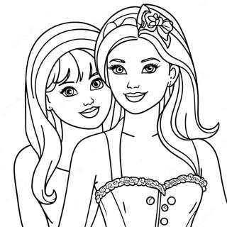 Trang To Mau Bup Be Barbie Voi Ban Be Tranh Tô Màu