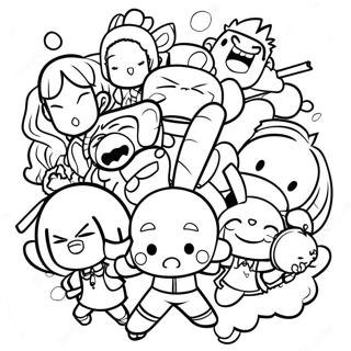 Nhân Vật Danganronpa Trong Hành Động Trang Tô Màu Tranh Tô Màu